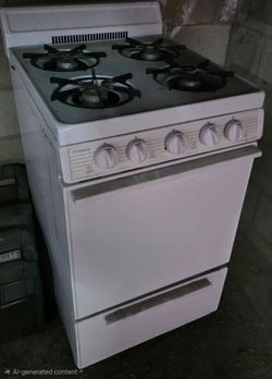 Premier 20" gas range stove white Hollywood