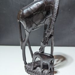 Hand-Carved African Giraffe Statue, Miichi Women's Group, Tanzania, 9.5" TallHand-Carved African Giraffe Statue, Miichi Women's Group, Tanzania, 9.5" 