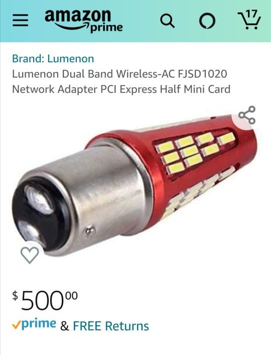 Lumenon Dual Band Wireless-AC FJSD1020 Network Adapter PCI Express Half Mini Card

