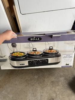 Bella Triple Slow Cooker Buffet And Server