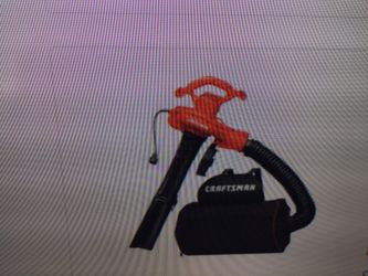 CRAFTSMAN 450-CFM 260 MPH CORDED ELECTRIC BACK PACK LEAF BLOWER .. LIKE NEW CONDIT