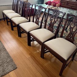 Traditional Chippendale-inspired dining chairs