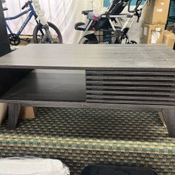Modern Coffee Table with Storage, Mid-Century Farmhouse Wood Table for Living Room, Stylish Center Table for Home Decor