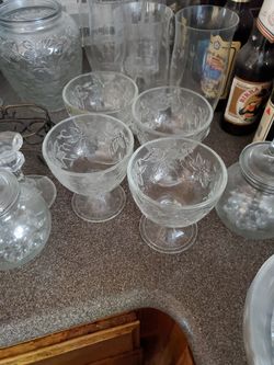 Set Of 4 Princess House Desert / Ice Cream Cups