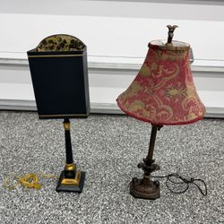2 Table Lamps Unique Classy Great Shape