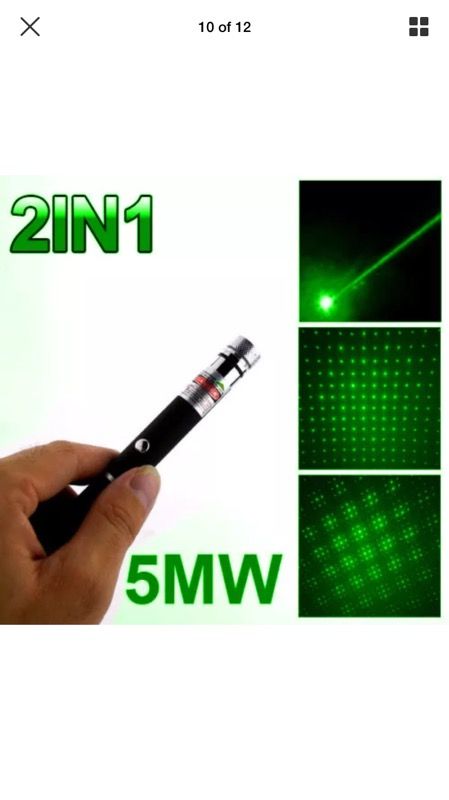 2 in 1 laser pointer pen with star cap