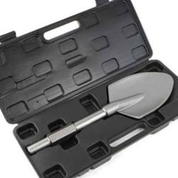 1-1/8" Hex Shank 5" Shovel Width Construction Clay Spade Scoop Shovel Bit for Electric Demolition Jack Hammer w/Carrying Case

