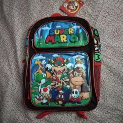 SUPER MARIO BACKPACK 16 INCHES TALL 