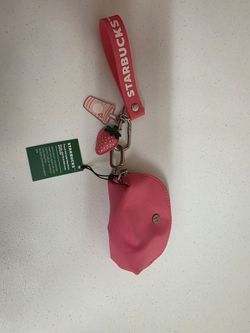 Starbucks Strawberry Pink Keychain Pouch