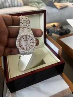 2 Tone Moissanite AP Watch