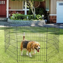 Brand New In Box 8 Panel Shapable Dog Playpen With Door! 24" $45/ 36 " $55/ 48" Xxl $65 - 16ft Long Pet Fence Portable Dog Cage Animal Corral