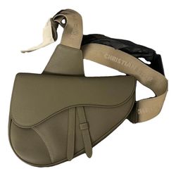 Dior Men’s Olive Green Saddle Bag