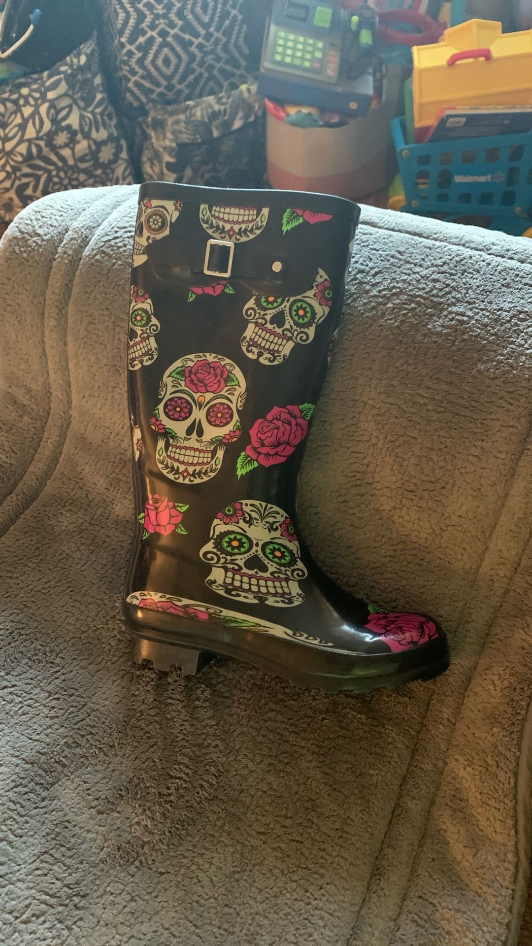Norty Skull Rain Boots Boots Size 6