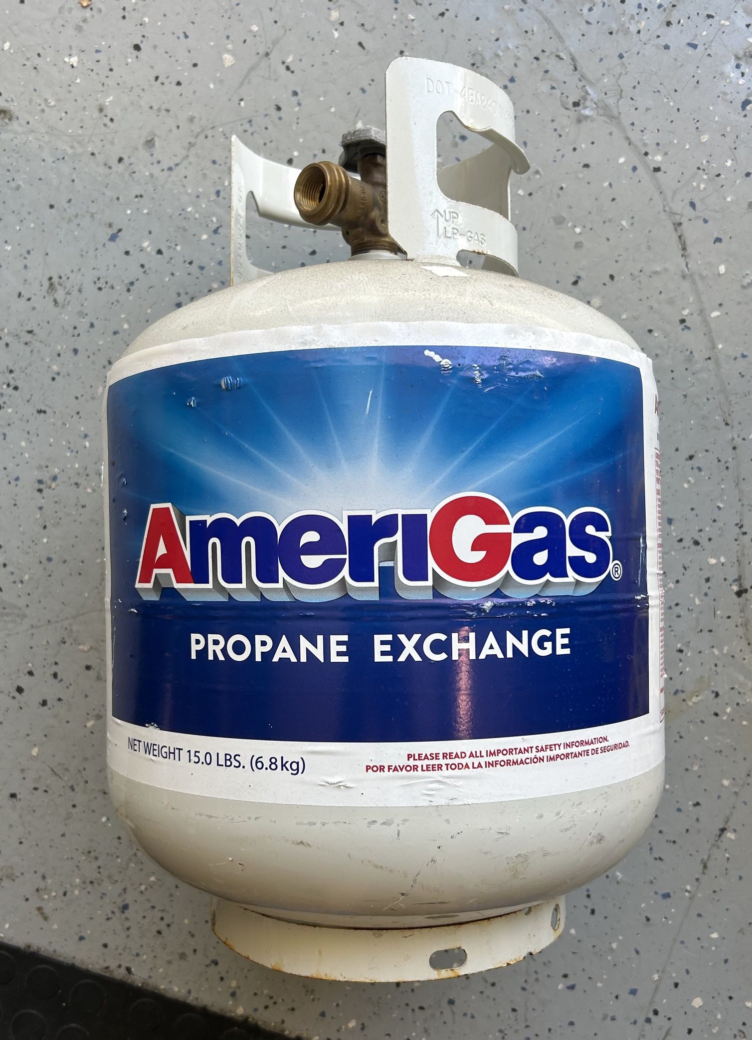 Empty propane tank