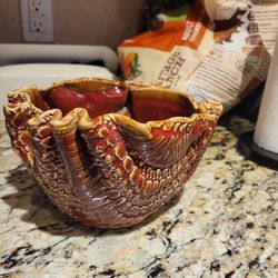 Red Dragon Scale Pottery Ceramic Plant Pot