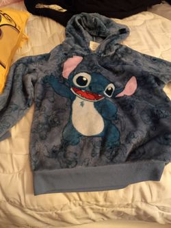 Disney Stitch Fuzzy Pullover Hoodie