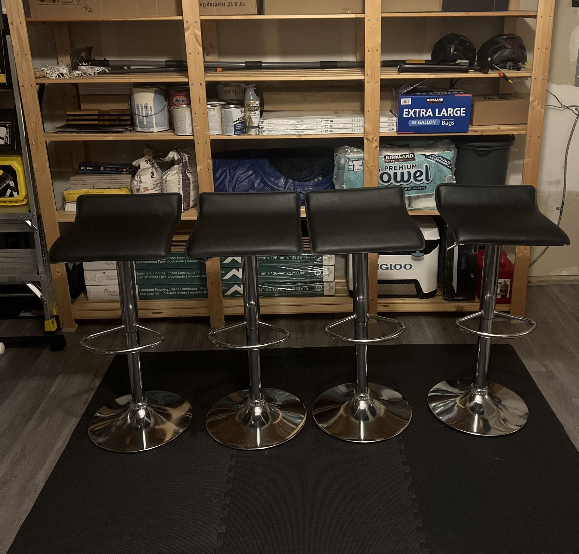 Bar Stools  Black And Silver
