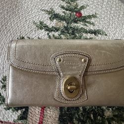 Gold Colored Coach Ladies Wallet