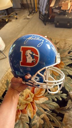 John Elway Signed Helmet 