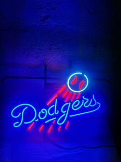 Dodgers neon light MLB