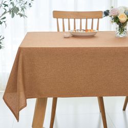 Maxmill Fall Rectangle Tablecloth Waterproof Spillproof Wrinkle Resistant Washable Decorative Fabric Linen Textured Dining Table Cloth For Harvest Tha