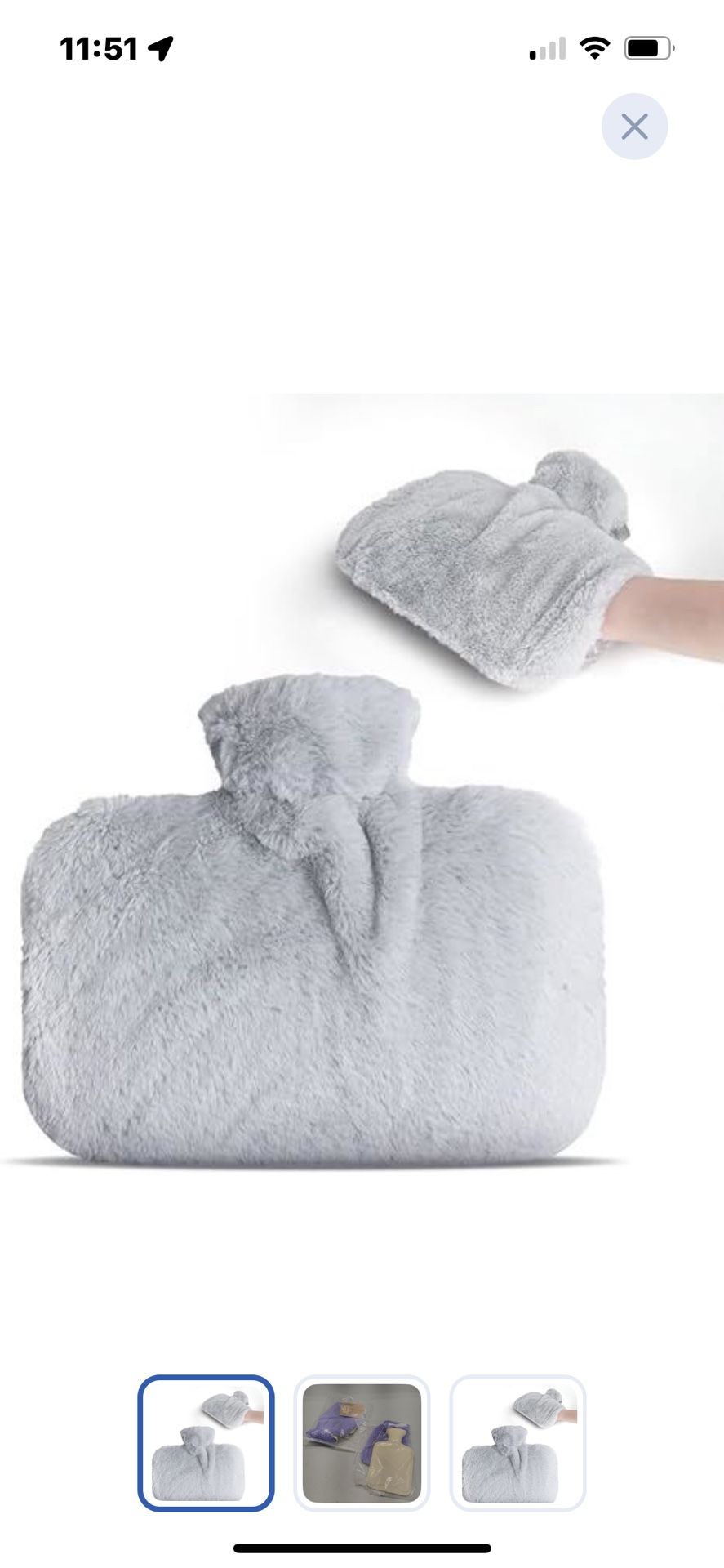 “New”Hot Water Bottle W/soft Cover(retail29)