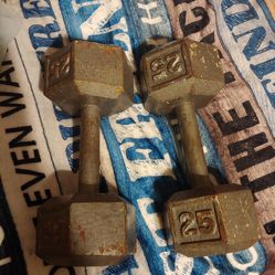 Two 25lbs Dumbbells
