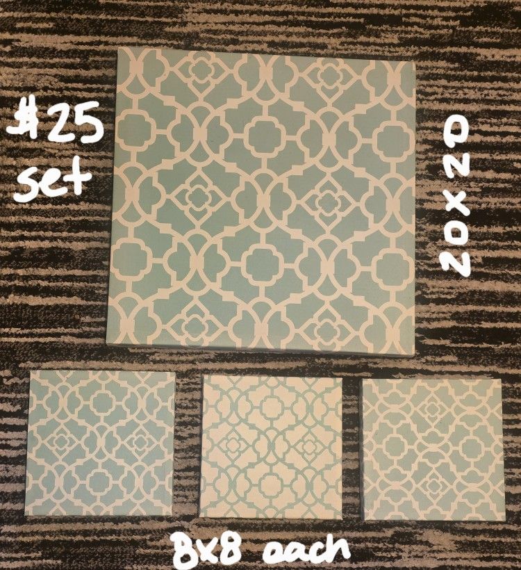 4pc Canvas Artwork Set