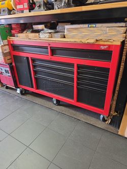 Milwaukee 61in sliding pegboard mobile workbench toolbox, new minor scuffs, Financing Available