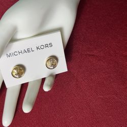 MICHAEL KORS🔹BRAND NEW🔹Gold Plated Diamond Studs