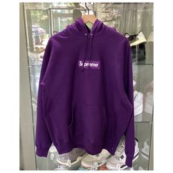 SUPREME BOX LOGO HOODIE FW23 - PURPLE (XL)