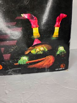 VTG Totally Ghoul Glow Up Witch Halloween Yard Decoration Pulsing Lights Tested