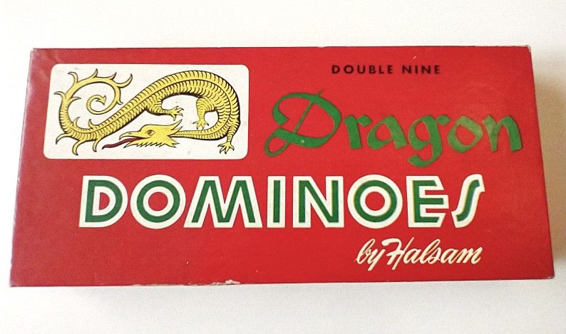 Dominoes, Dragon double nine, # 920, 55 pieces, with original instructions
