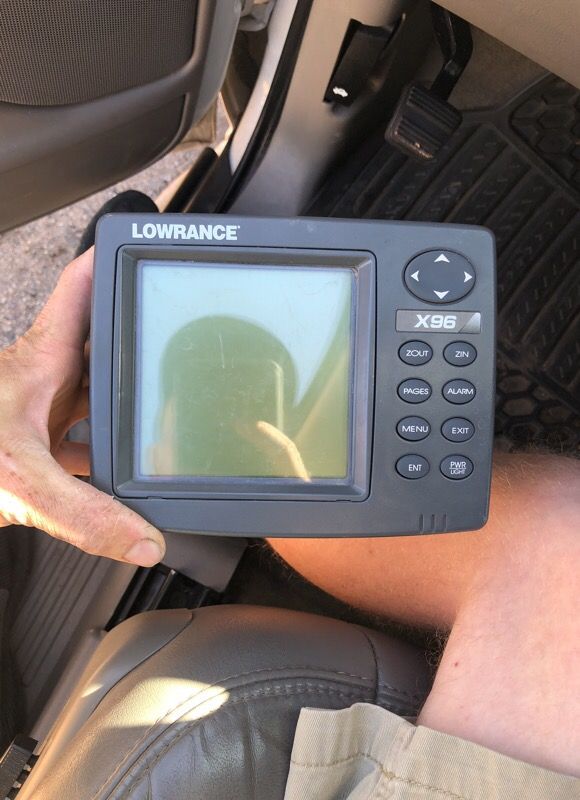Lowrance X96 fish finder graph