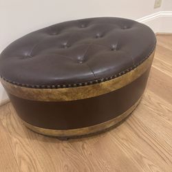 Antique Leather Stool