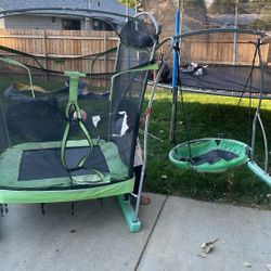 Small trampoline with swing 50 bucks normal use