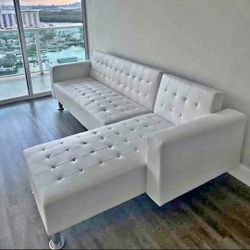 White Sectional Sofa Leather New