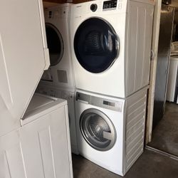 Front Load 24” Washer And  Dryer Set Used Working Condition 