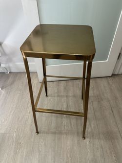 CB2 Flint Gold Barstools