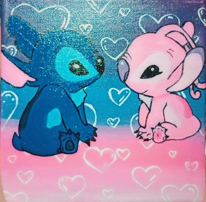 Stitch And Angel Lilo And Stitch Painting