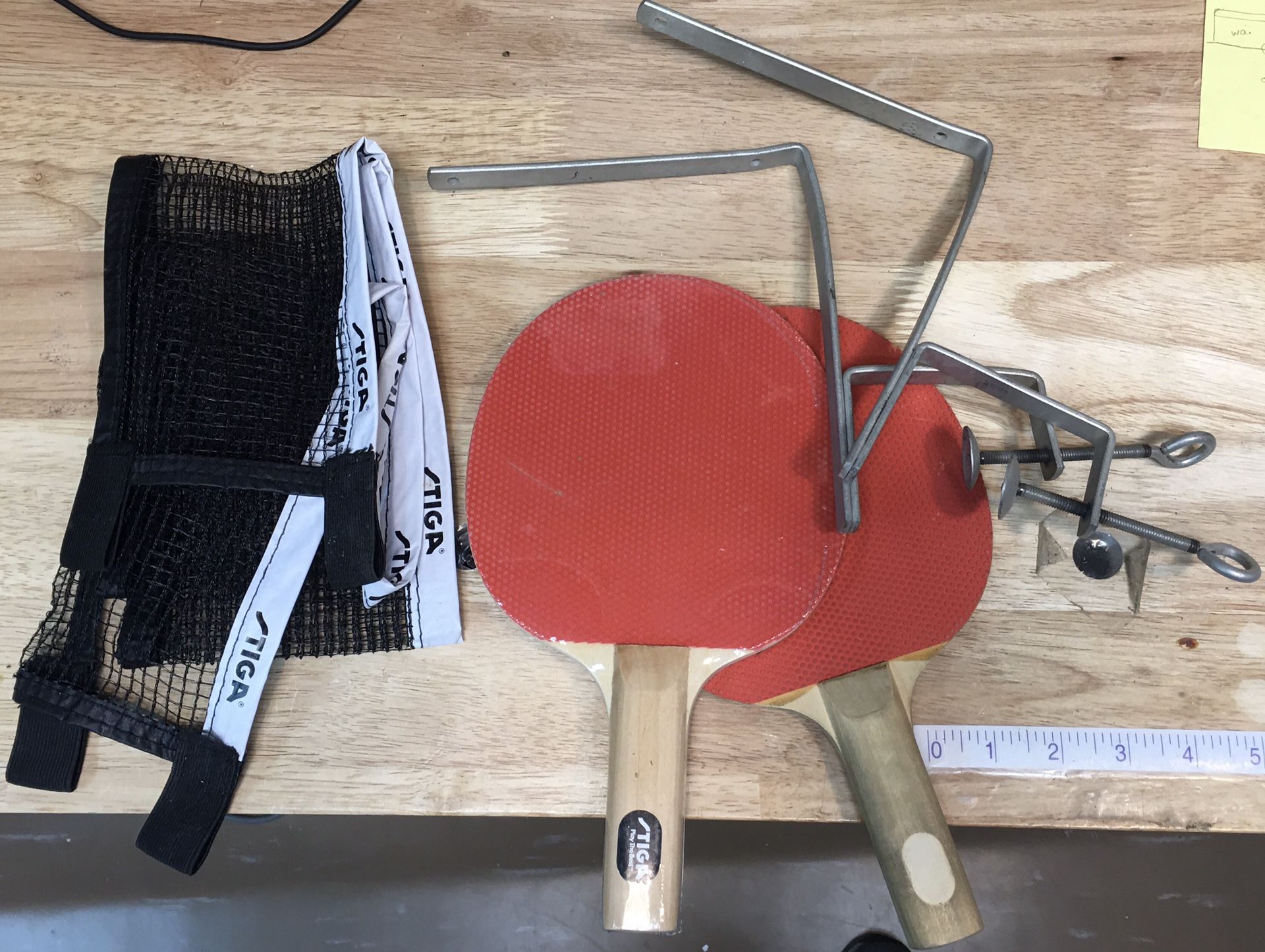 Table Tennis Rackets And Net Ping Pong