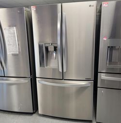 LG French Door Fridge – Stainless, Ice & Water, Clean
