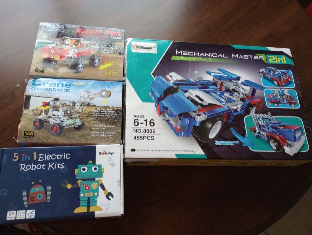Mechanical Construction Set Crane Monster Truck Electric Robot Building Kit Toys