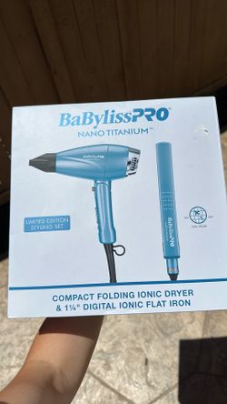BaByliss Pro Nano Titanium Folding Ionic Dryer & Flat Iron
