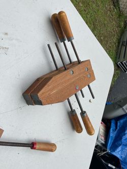 4-Vintage wood clamps -Sears