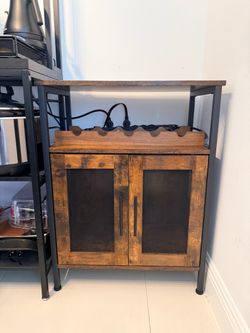 Industrial Rustic Wine Bar Cabinet