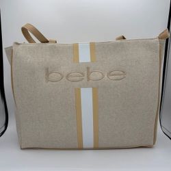 Bebe Paisley Almond Canvas Tote