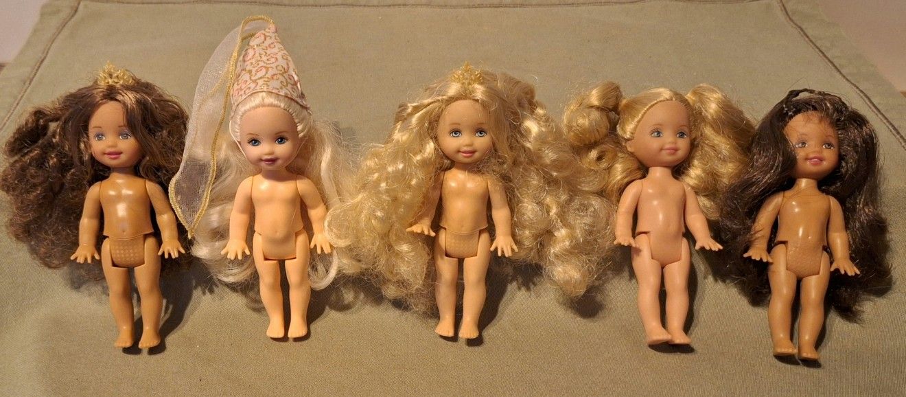 Vintage Barbie Kelly Dolls, 4"H, $6.00 EACH 