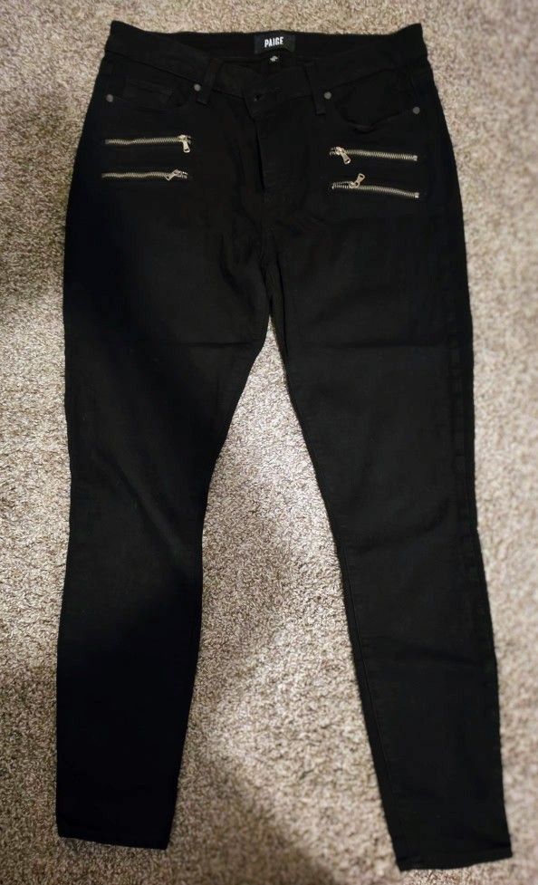 Paige Black Skinny Jeans Size 32
