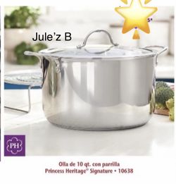 Princess House Olla Con Parrilla De 10 Qts Nueva En Su Caja